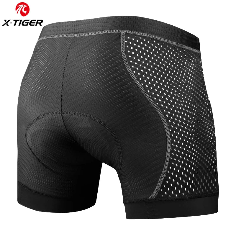 X-TIGER Men's Cycling Underwear with 5D Gel Cushioned MTB Boxer Cycling Shorts Road Cycling Underwear Cycling Equipment