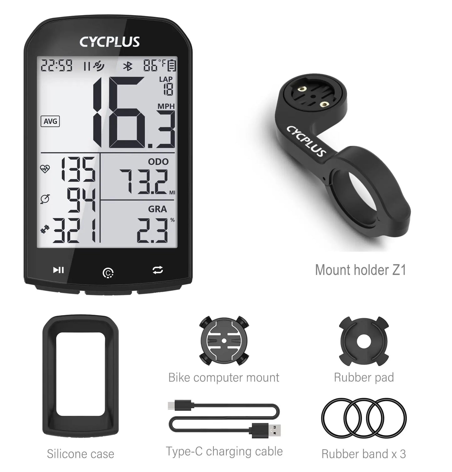 GPS Bike Computer Wireless CYCPLUS M1 Waterproof Speedometer Odometer ANT+ Bluetooth5.0 Cycling Bicycle Accessories