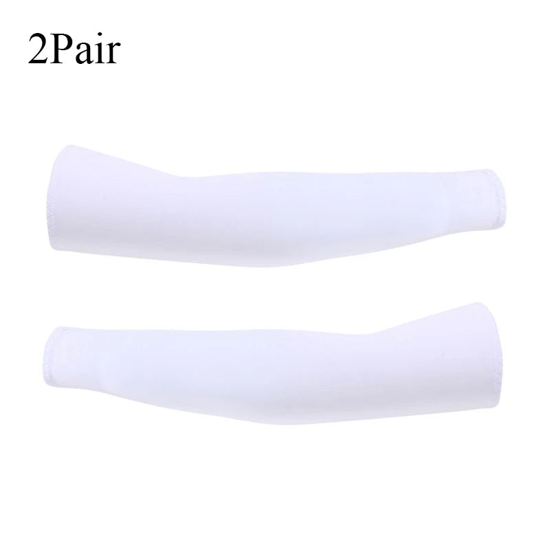 1/2Pair Arm Sleeves Summer Sun UV Protection Ice Cool Cycling Running Fishing Climbing Driving Arm Cover Warmers For Men Women