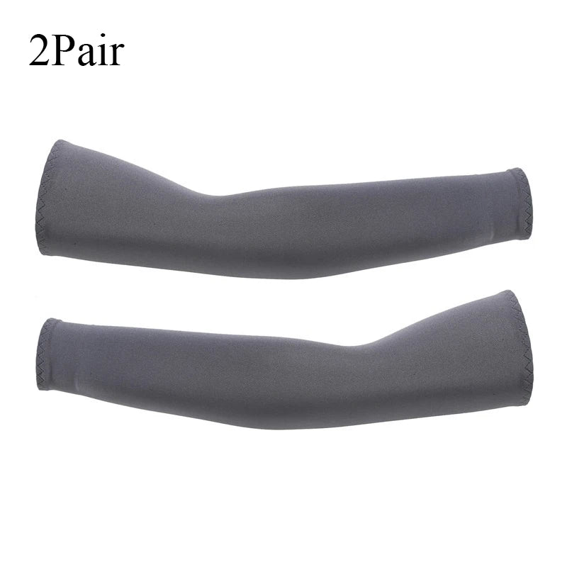 1/2Pair Arm Sleeves Summer Sun UV Protection Ice Cool Cycling Running Fishing Climbing Driving Arm Cover Warmers For Men Women