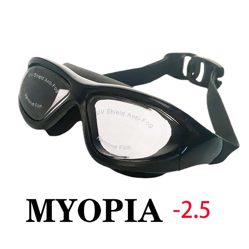 2021 Adult Myopia Swimming Goggles Earplug Professional Pool Glasses Anti Fog Men Women Optical Waterproof Eyewear Wholesale