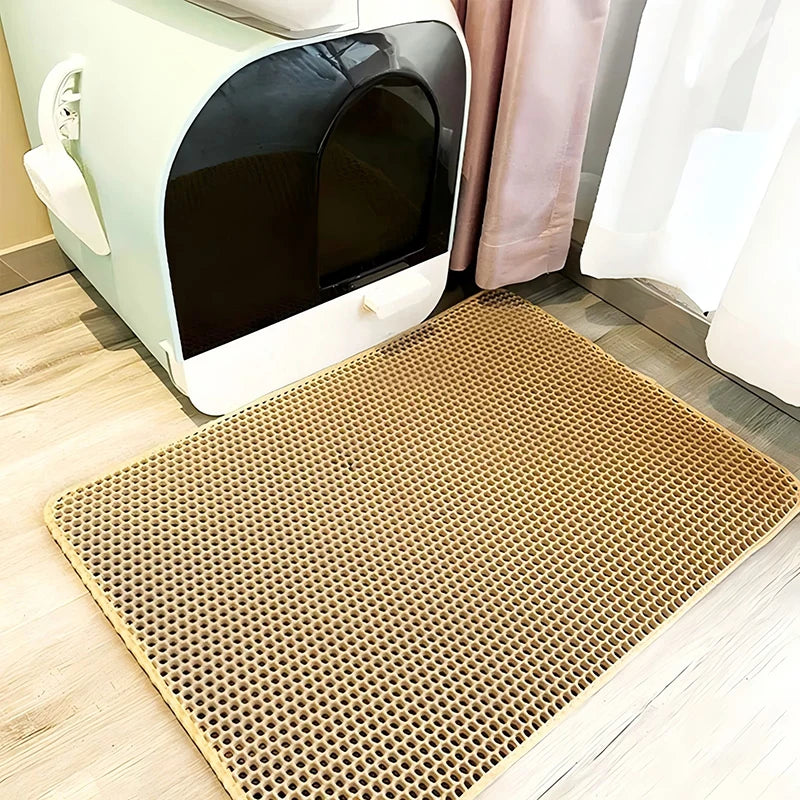 Pet Cat Litter Mat Waterproof Double Layer Cat Litter Trapping Big Pet Litter Box Mat Clean Pad Products For Cats Accessories