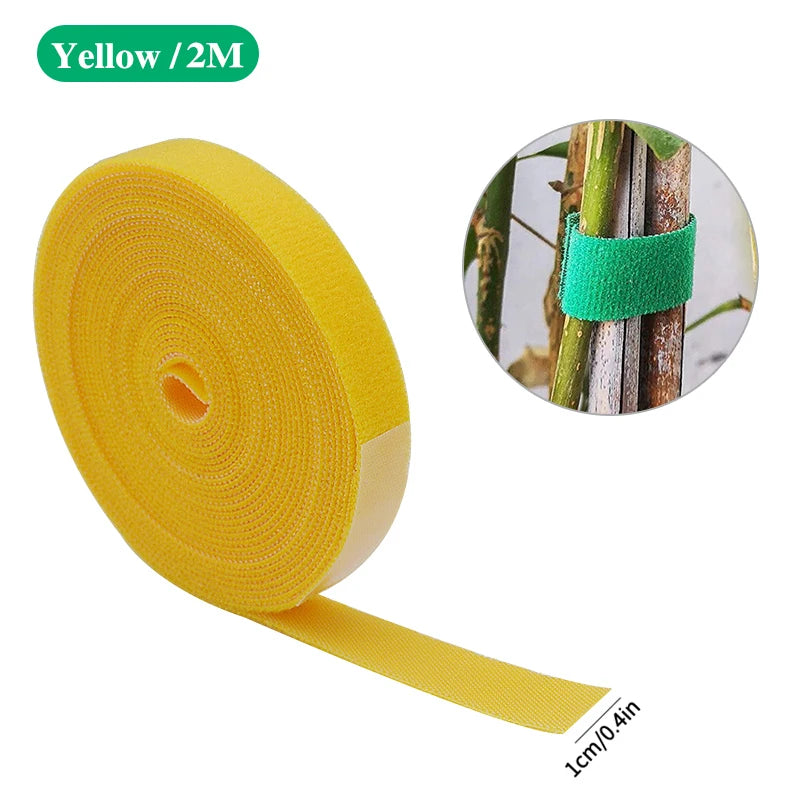 3 Rolls Green Garden Twine Plant Ties Nylon Plant Bandage Garden Hook Loop Bamboo Cane Wrap Support Garden Accessories