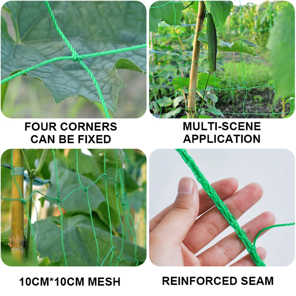 2022 Hi-quality Nylon Garden Netting Loofah Morning Glory Flowers Vine Plants Climbing Net Cucumber Vine Grow Holder Brackets