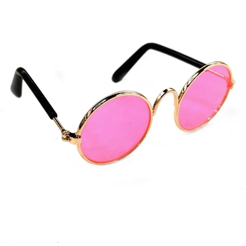 Lovely Vintage Round Cat Sunglasses Reflection Eye wear glasses For Small Dog Cat Pet Photos Pet Products Props Accessories